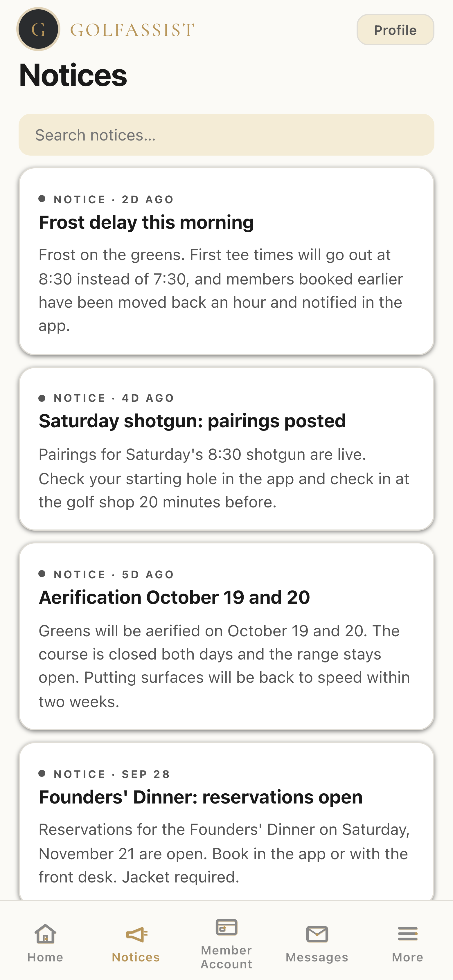 Notices