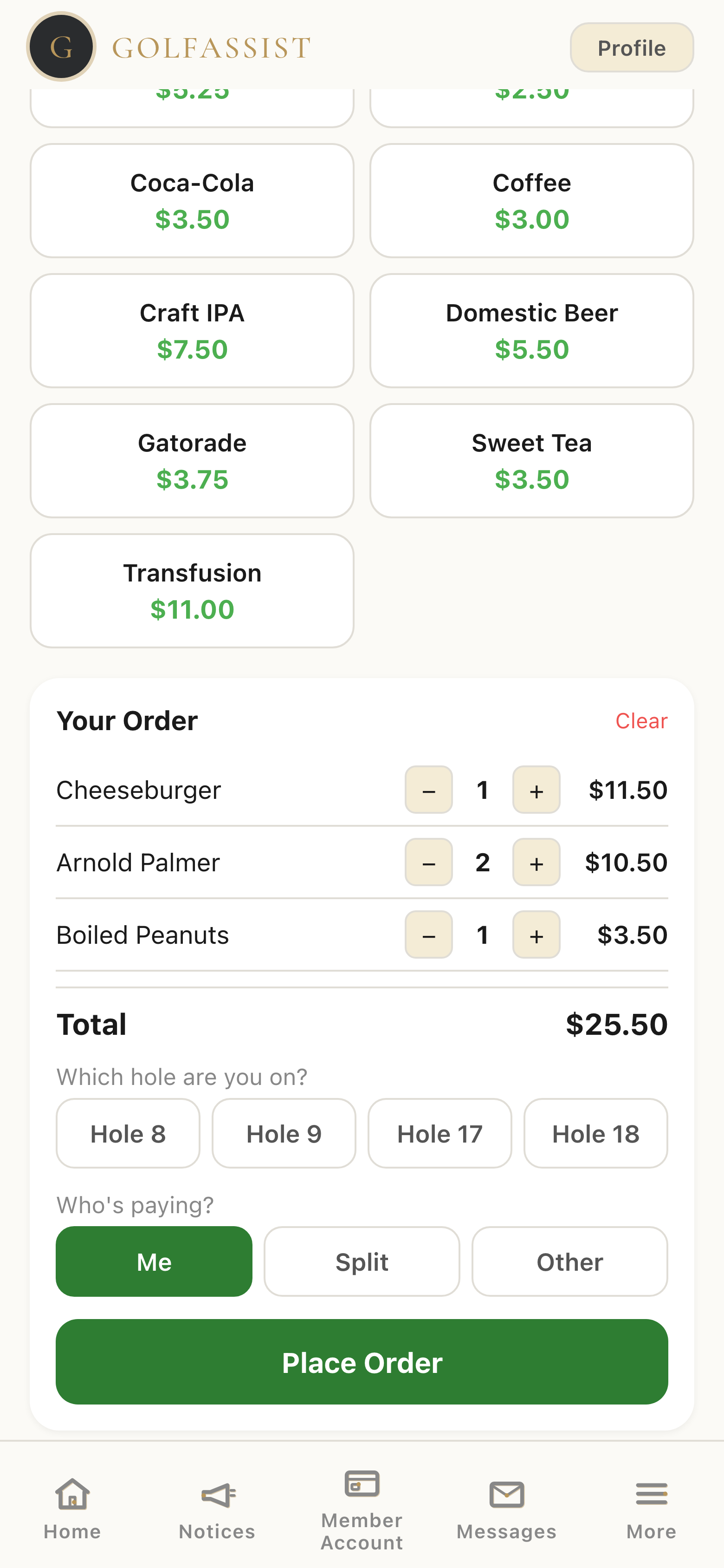 Food ordering